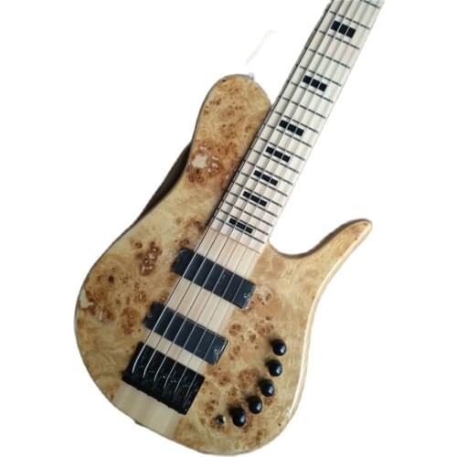 White wax xylophone body, high volume high power line five-string bass