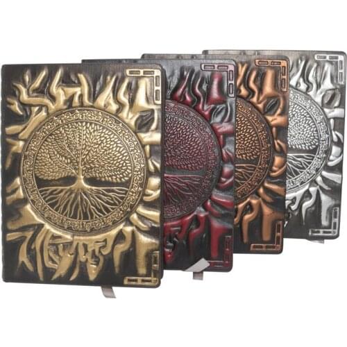1 Pcs Retro Notebook Diary Notepad Retro Embossed PU Leather Notepad Replaceable Stationery Gift Travel Diary