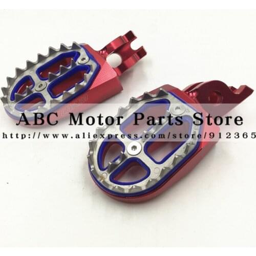 CR125 250 500 CRF 250 450R Billet CNC Foot Pegs Pedals Rests Motorcycle Motocross Supermoto