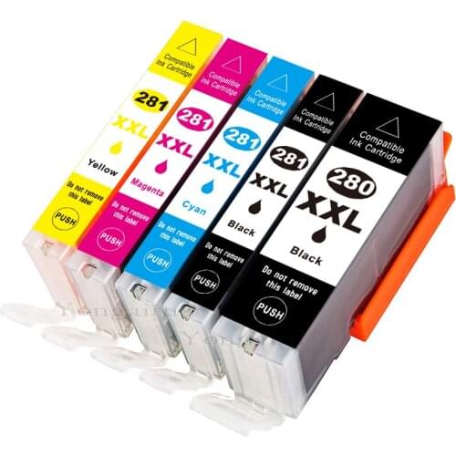 For Canon PGI-280XXL CLI-281XXL PIXMA TR7520 TR8520 TS6120 TS8120 TS9120 TS6220 Printer Compatible Ink Cartridge 280 281