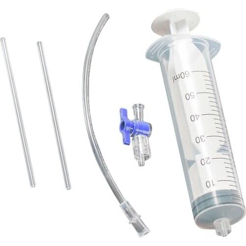 Bike Tire Tubeless Sealant Injector 60ml Syringe Rubber Hose Kit MTB Bicycle Bicycle Tubeless Tire Liquid Injection Tool