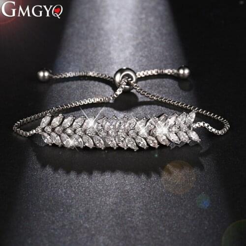 GMGYQ Luxury Cubic Zirconia Adjustable Bracelets Christmas Gifts For Women Fashion Jewelry Womens Accessories