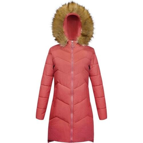 Hot Sale2018New Fashion Winter Women Parkas Female Down Cotton Jacket Hooded Fur Colar Slim Casual Winter Coat Female ParkasQ795