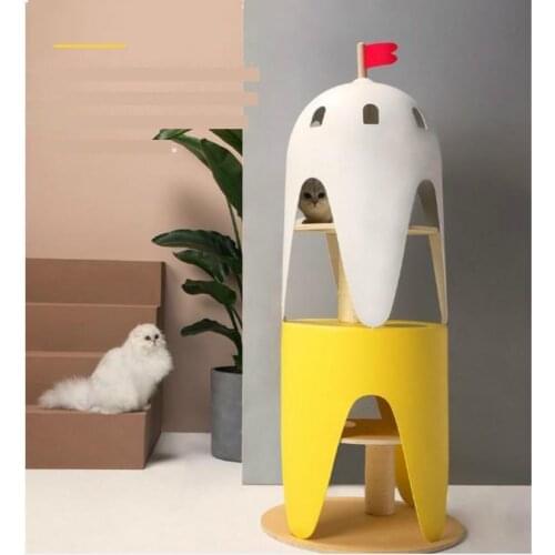 Cat Bed Integrated Cat Climbing Frame Grab Board Multi-level Platform Cat Toy Detachable Lighthouse Cat Paradise Cat Tower