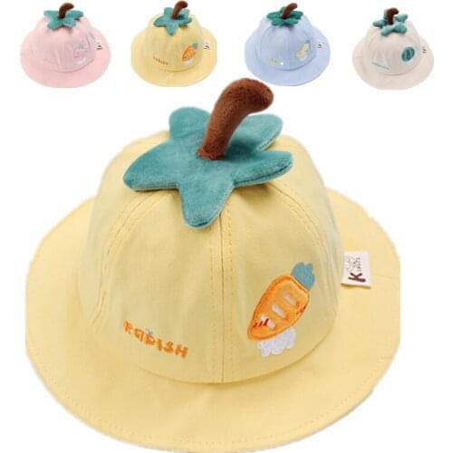 1 Pc Children Cute Cartoon Fruit Hat Outdoor Kids Cotton Ultraviolet Protection Cap