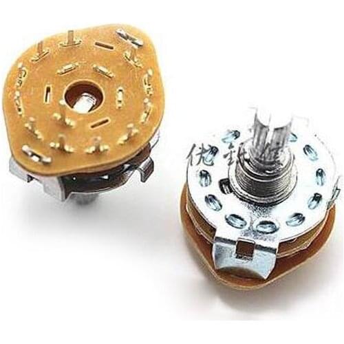 10PCS/Lot RS25 1P11T Band Switch Channel Rotary 1 Pole 11 Position 20mm 1*11 gear