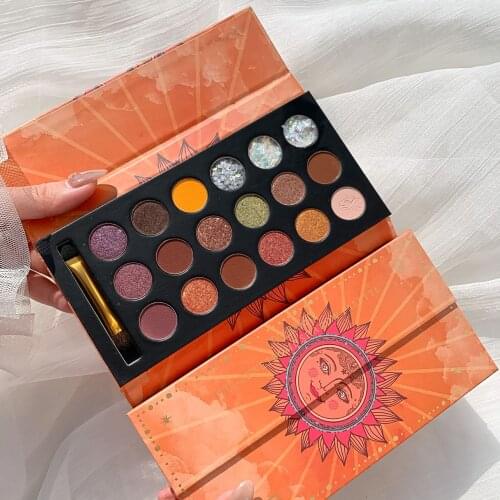 COOLBARBIE emotional eye shadow tray 18-color sequins glitter mashed potatoes Pearl matte sun eye shadow tray