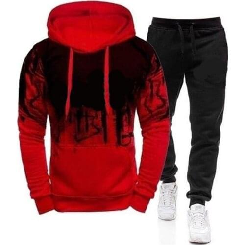 2 Piece Men Sportswear Brand Spring Autumn Men Warm Suit Jogger Running Pants Gym Fitness Training Sportswear Men Set Tracksuit