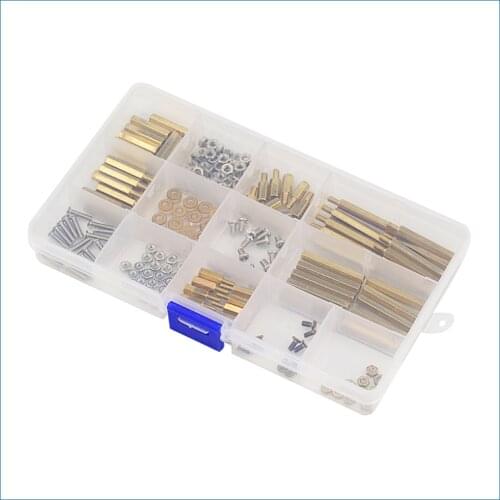 S ROBOT 210 pcs lot Screws Kits Copper Nylon Column Screw Nuts Suitable for all kinds of Raspberry Pi 3/3B/4 Project RPI116