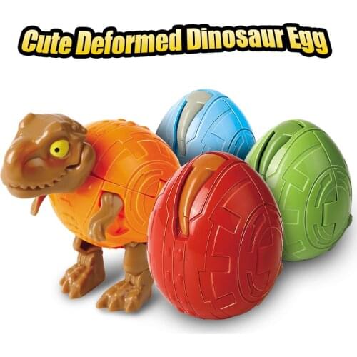 2020 New Dinosaurs Egg Mecha Robot Deformed Boys Gift Q Jurassic Park World Dino Balls Action Figure Children Surprise Toys Egg