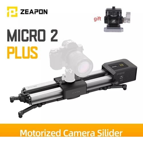 Zeapon Motorized Micro 2 Plus Camera Slider Portable Travel Distance 54cm/21.2in 4.5kg All-Direction Capacity 39 Decibels Motor