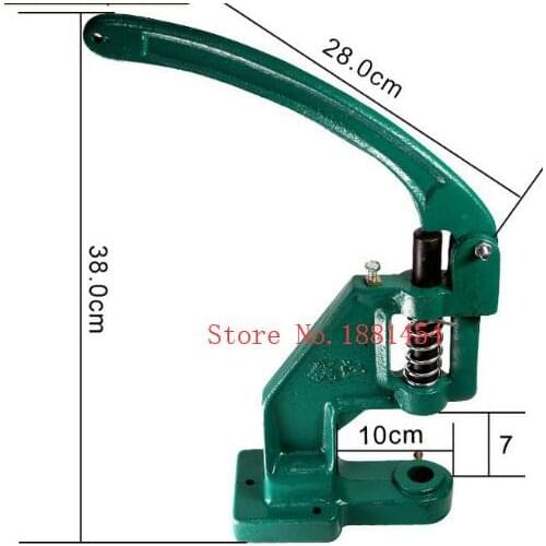 2019 Practical Grommet Machine Eyelet Hand Press Tool Punch with 3 Dies & 900 Grommet