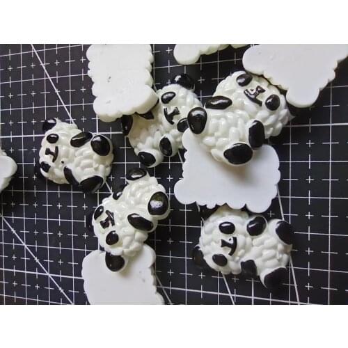 1pcs/lot Resin flat back rice panda 27mm Ornaments Micro landscape Ornaments Creative Home Gardening Decorations