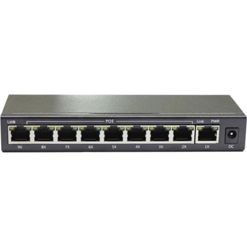 HYY2 poe switch 8 port network switches Hub full-duplex & Half-duplex for ip camera Ieee802.3af/at 48V2A power adapter switch