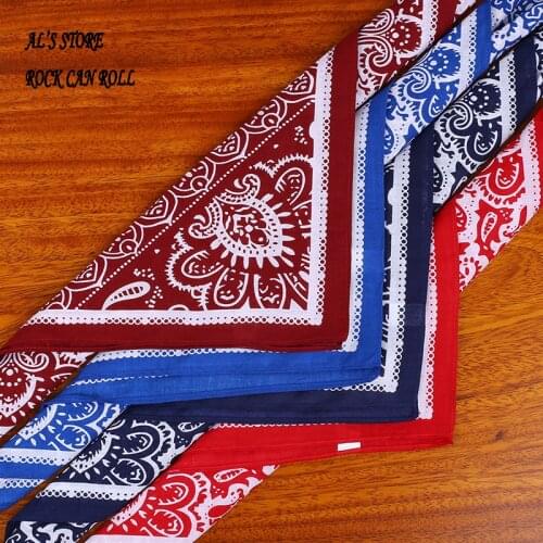 SKF39 Genuine Casual Cotton Unisex Silk Scarf High Quality Printing Stylish Bandana With Cowhide & Coin Ring