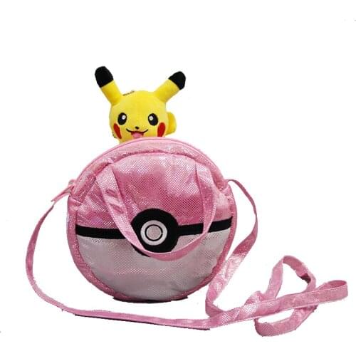 Pokemon Pikachu Cartoon Plush Pikachu Messenger Bag Pokemon Bag Pokemon Tote Bag Coin Purse Childrens Bag