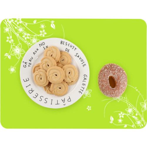 400x300x0.85mm Heat-resistant Silicone Placemat Kitchen Dining Table Mat Cup Pan Mats Fridge Pad Table Anti-slip Drink Coasters