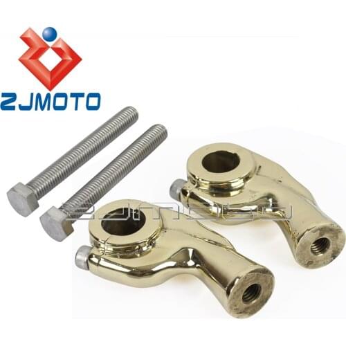 Vintage Style Brass 25mm Bar Riser Kit Moun Motorcycle Handlebar Risers For Harley Honda Yamaha Cruiser Springer 1" Handlebars