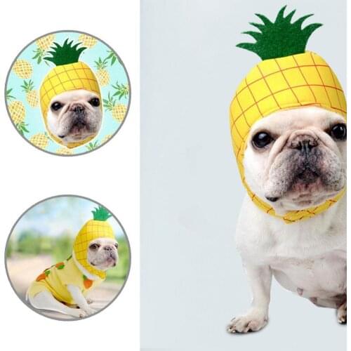Puppy Hat Skin Friendly Universal Dress-up Pretty Cute Pet Cats Puppy Pineapple Shape Hat