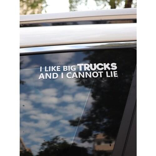 ZTTZDY 20CM*3.9CM Fun I like Big Trucks And I Can Not Lie Motorcycle Car Sticker Decals ZJ2-0184