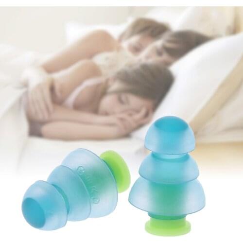 1 Pair Silicone Earplugs Noise Cancelling Reusable Ear Plugs Hearing Protection HCCY