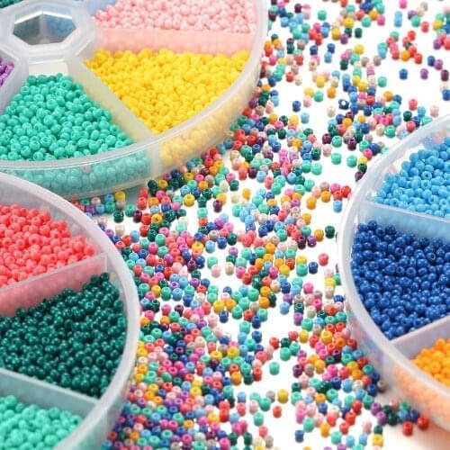 2mm 7 Colors Box Set Czech Glass Seed Spacer Beads Charm Rondelle Loose Beads for Bracelet Necklace DIY Jewelry Making Wholesale