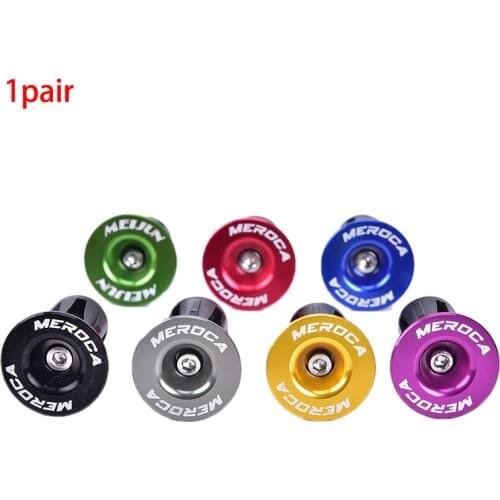 2Pcs Bike Lightweight Bar End Plugs Aluminum Road Bicycle Grip Anti-slip Firm Handlebar Caps MTB Accessory Bike Bar End Plugs