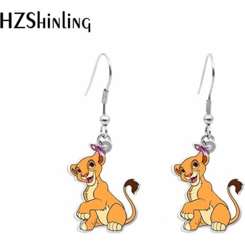 2021 lion king Cartoon Acrylic Hook Earrings Dangle Drop Earrings resin Epoxy Fashion Jewelry