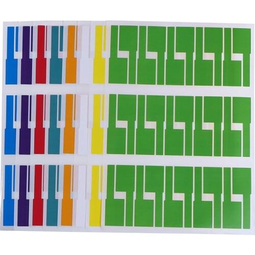 300Pcs Useful Colorful Self-adhesive Cable Labels Waterproof Identification Tags Stickers Marker Tool Fiber Wire Organizers