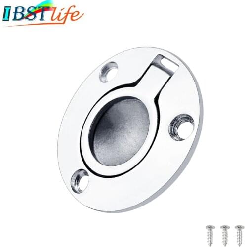51mm Boat 316 Stainless Steel Round Flush Mount Lift Ring Deck Hatch Latch Pull Lift Handle Pull Ring Hardware Accessories