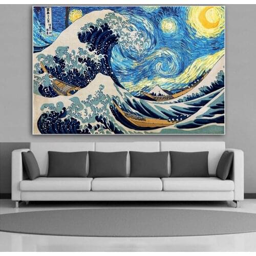 5D DIY Kanagawa Big Wave Full Diamond Embroidery Diamond Painting Cross Stitch Kits Home Decoration Diy Christmas