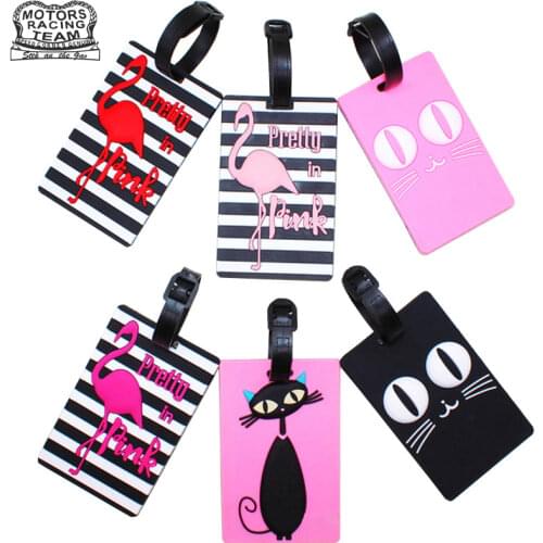 Luggage Tag Cartoon Animal Travel Accessorles Silica Gel Suitcase Id Address Holder Baggage Boarding Tag Portable Label