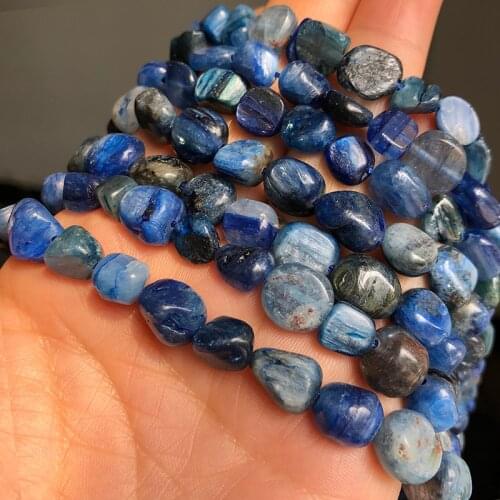 7-9mm Irregular Blue Kyanite Stone Beads Loose Spacer Beads For Jewelry Making DIY Bracelet Earring Accessories 15"Inches
