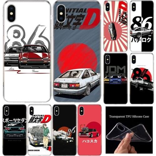 Amine INITIAL D AE86 Car Soft Silicone Phone Case For Apple iphone 11 12 Mini Pro XR X XS Max 7 8 6 6S Plus + 7G 6G 5 SE Cover