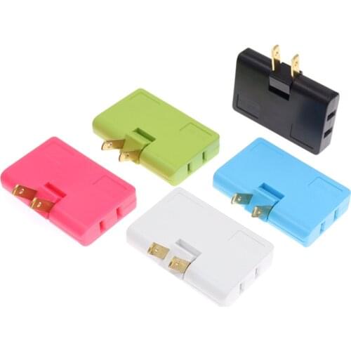 1 Male To 3-way US 2 Pin AC Power Travel Adapter Plug Converter Splits 1-Way Into 3-way Outlet Travel adapter multiple Colour