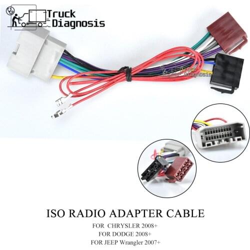 ISO RADIO ADAPTER CABLE FOR CHRYSLER 2008+/ for DODGE 2008+/for JEEP Wrangler 2007+ 12-034