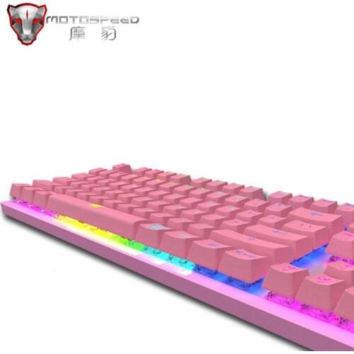 NEW Motospeed CK82 RGB Gaming Mechanical Keyboard LED Backlight 87 Key USB Wired Laser Ergonomics Keyboard For PC Computer Gamer