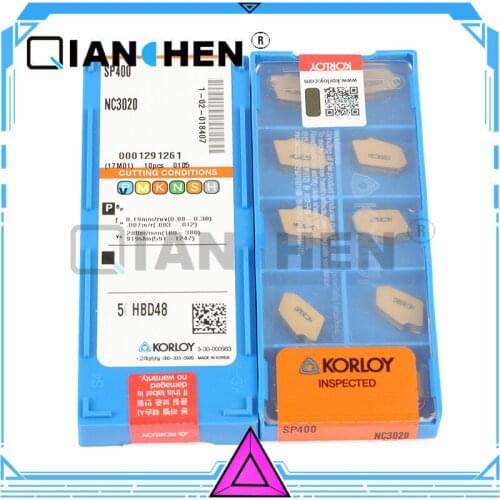 Korloy SP400 NC3020 (10pcs/lot) High Quality Internal Turning Tool Insert Genuine Original Korea Hard Alloy Ashley