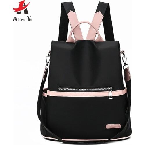 Attra-Yo Fashion Anti-theft Backpack Women Famous Brand Large Capacity Multifunction Backpacks High Quality Waterproof Oxford