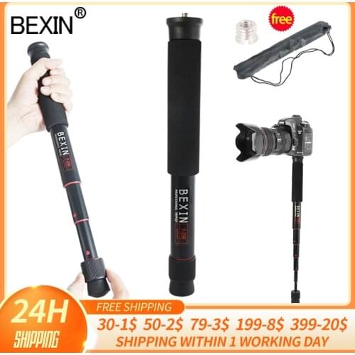 P256 shooting monopod is flexible, lightweight, portable monopod, aluminum rotary telescopic 5-section cane for SLR camera