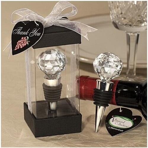 New Crystal Elegant Red Wine Bottle Stopper Reusable Vacuum Sealed Gift