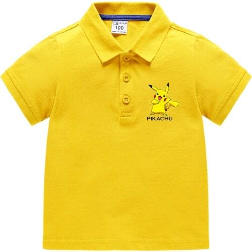 Pikachu Children Sport Clothes Print Casual Summer Girlys Boys Pokemon Go T-shirts Boys Tees Top Short Sleeve T shirts