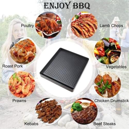 Portable Grill Pan aluminum alloy Durable Non-stick Bakeware Square Baking Tray for Outdoor and kitchen Compatible all stove-top