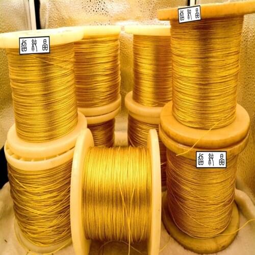 Gold-plated 6NOCC high-purity crystal headset DIY fever upgrade line