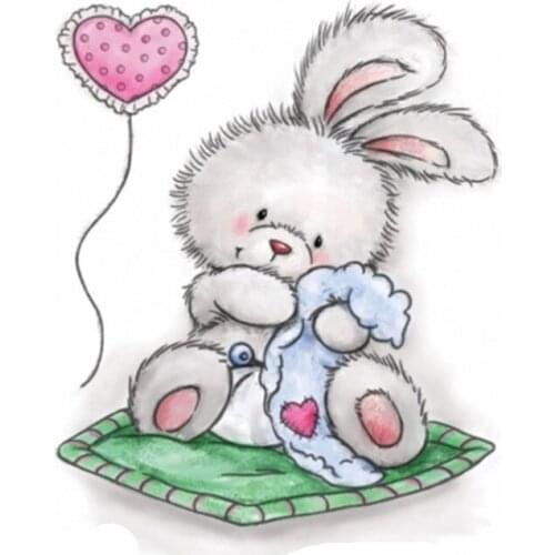 Rubber Silicone Clear Stamps for Scrapbooking Tampons Transparents Seal Background Stamp Card Making rabbit