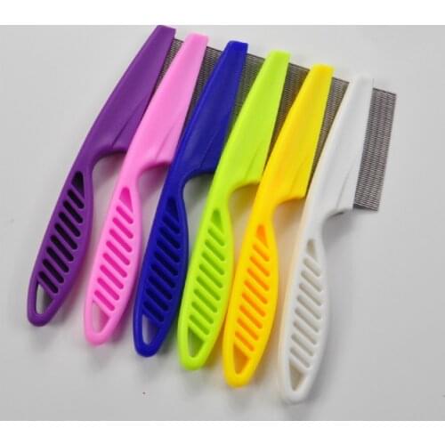 Hot Sale Protect Flea Comb For Dog Cat Hair Fur Shedding Grooming Comb Comfort Cleaning Tool 304 Stainless Steel Deworming Brush
