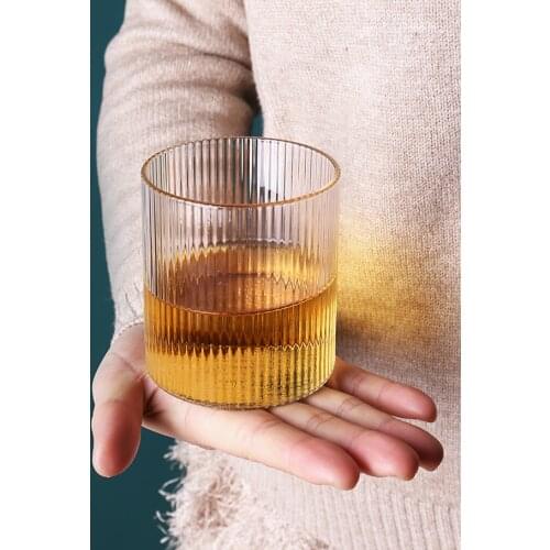 6PCS Ripple Whisky Glasses, Water Glass, Juice Glass, Water Cup Set of 6
