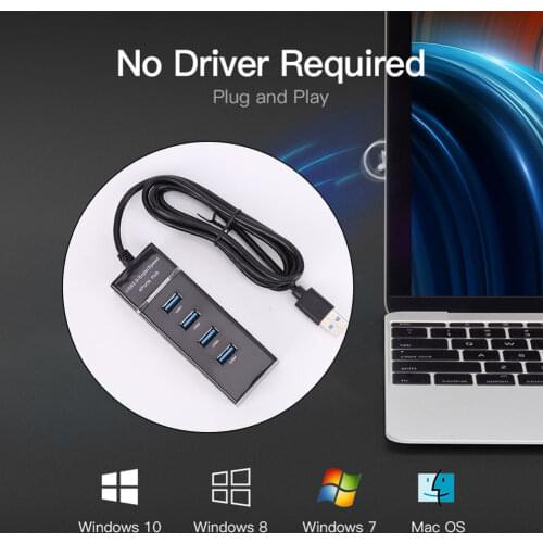 4-port USB Hub Transfer Rate 5Gbps USB3.0 High-speed Splitter Notebook One-to-four Extender 3 0 Hub Computer-to-USB Hub