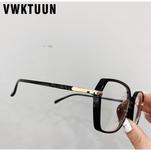 VWKTUUN Glasses Frame Geometric TR90 Eye glasses Frames For Women Men Eyewear Myopia Frames Oversized Square Blue Light Glasses