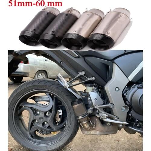 51mm/60mm motorcycle pipe exhaust with DB killer Moto Exhaust Pipe Muffler Carbon Fiber Exhaust Pipe R6 Z900 MT07